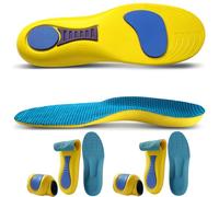 Lot de 2/3/5 semelles cinétiques pour fasciite plantaire et alignement de la fasciite plantaire pour homme et femme (jaune, 2,39 à 40)