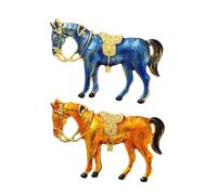 Lot de 2/3 broches décoratives en forme de cheval - Cadeau idéal pour un ami