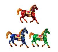 Lot de 2/3 broches décoratives en forme de cheval - Cadeau idéal pour un ami