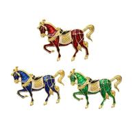 Lot de 2/3 broches décoratives en forme de cheval - Cadeau idéal pour un ami