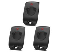 Lot de 2/3 Télécommande Portail Remplacement pour SOM-1841026,Télécommande Bip Portail 2 Canaux 433,42MHz Compatible avec SOMfy-RTS (Piles Supplémentaires Incluses) (2, Noir)