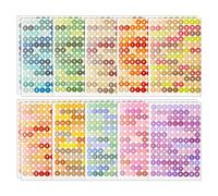 Lot de 2 340 petits autocollants colorés en forme de lettres de l'alphabet pour scrapbooking - Autocollants ronds pour journal