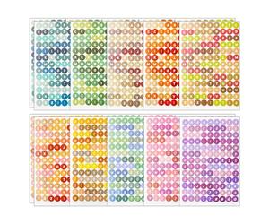 Lot de 2 340 petits autocollants colorés en forme de lettres de l'alphabet pour scrapbooking - Autocollants ronds pour journal