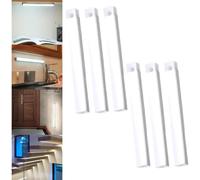 Lot de 2/4/6/8/10 lampes LED magnétiques rechargeables sans perçage, avec détecteur de mouvement, blanches - 6 pièces