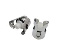 Lot de 2/4/6/8 bouchons à vin hermétiques avec clip en acier pour champagnes, bière et vins pétillants - Outil de conservation du vin portable