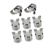 Lot de 2/4/6/8 bouchons de bouteille de vin en silicone et acier avec clip pour la prévention de l'oxydation