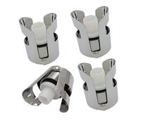 Lot de 2/4/6/8 bouchons de champagne avec clip en acier pour conserver la fraîcheur et la conservation, compatibles avec différents types de bouteilles