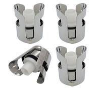 Lot de 2/4/6/8 bouchons de vin réutilisables avec clip en acier et bouchon en silicone pour bouteille de champagne, bière et conservation de la fraîcheur