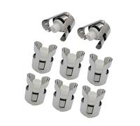 Lot de 2/4/6/8 bouchons en silicone et acier avec clip pour bouteille de champagnes pour éviter l'oxydation et économiser de l'espace