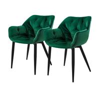 Set 2/4/6/8 chaises de salle à manger en velours ergonomique couleurs au choix