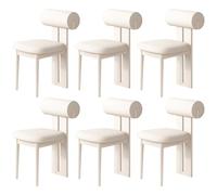Lot de 2/4/6 chaises de salle à manger élégantes en bois massif - Sièges de cuisine robustes avec grande capacité de charge pour restaurants, salons et études à domicile - Design moderne et