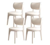 Lot de 2/4/6 chaises de salle à manger modernes du milieu du siècle - Bois massif élégant avec coussin en cuir synthétique pour salle à manger, chambre à coucher, salon, bureau - Noir et orange