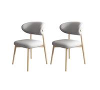 Lot de 2/4/6 chaises de salle à manger modernes du milieu du siècle - Bois rembourré avec dossier incurvé - Sièges élégants gris pour cuisine et salon - Design confortable et chic