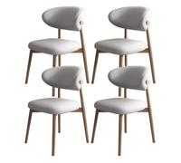 Lot de 2/4/6 chaises de salle à manger modernes du milieu du siècle - Rembourrées avec dossier incurvé et pieds en bois pour une cuisine et un salon élégants