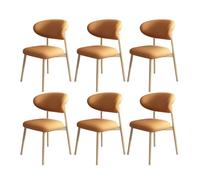 Lot de 2/4/6 chaises de salle à manger modernes du milieu du siècle - Rembourrées avec dossier incurvé et pieds en bois pour une cuisine et un salon élégants