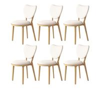 Lot de 2/4/6 chaises de salle à manger rustiques en bois massif avec dossier en forme de cœur et coussins Parfait pour cuisine, bar, salle à manger, chambre à coucher, salon, studio