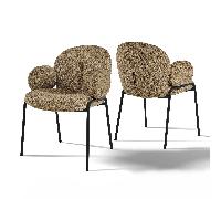 Lot de 2/4/6 Chaises de salle à manger style scandinave moderne, Fauteuil pour coiffeuse & bureau, Siège ergonomique pour cuisine, salon & chambre,Boucle/Taupe Plongez dans un nuage de confort - cette