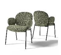 Lot de 2/4/6 Chaises de salle à manger style scandinave moderne, Fauteuil pour coiffeuse & bureau, Siège ergonomique pour cuisine, salon & chambre,Tessuto texture/Vert Plongez dans un nuage de confort
