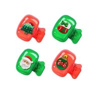 Lot de 2/4/6 couvre-têtes de brosse à dents de Noël - Capuchon de protection portable - Clip de rangement - Cadeaux de Noël, a, random 2pcs