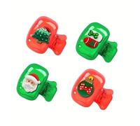 Lot de 2/4/6 couvre-têtes de brosse à dents de Noël - Capuchon de protection portable - Clip de rangement - Cadeaux de Noël, a, 4pcs