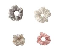 Lot de 2/4/6 élastiques à cheveux en tissu à motif étoile dorée for filles(Light set)
