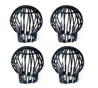 Lot de 2/4/6 filtres de protection pour tuyau de descente de toit pour empêcher les feuilles, les branches, la saleté et les débris de boucher les gouttières (4 pièces)