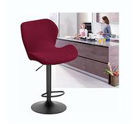 Lot de 2/4/6 housses de tabouret de bar extensibles avec dossier bas, idéales pour chaises pivotantes, décoration de salle à manger, violet clair, durable et facile à nettoyer