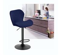 Lot de 2/4/6 housses de tabouret de bar extensibles avec dossier bas pour chaises pivotantes et salle à manger Violet clair Durable et facile à nettoyer Parfait pour la décoration de la maison