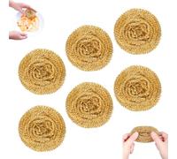 Lot de 2/4/6 Pcs Eponge Cuivre, Eponge en Cuivre pour Cuisine, Gratounette Cuivre,Outils De Nettoyage De Cuisine, pour Nettoyage De Buse Et De Scories De Qualité Professionnelle