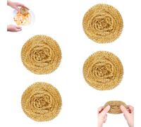 Lot de 2/4/6 Pcs Eponge Cuivre, Eponge en Cuivre pour Cuisine, Gratounette Cuivre,Outils De Nettoyage De Cuisine, pour Nettoyage De Buse Et De Scories De Qualité Professionnelle