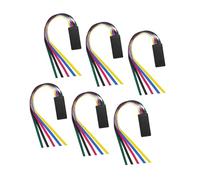 Lot de 2/4/6 rubans colorés en cuir avec pompons pour la lecture quotidienne