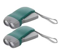 Lot De 2/4/8/10 Lampes De Poche À Manivelle, 2 Lampes De Poche À Dynamo D'urgence À LED, Auto-alimentée, Pour La Pêche, Les Voyages(Green color,Set 1)