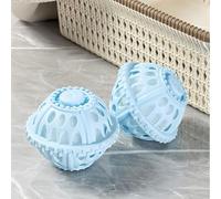 Lot de 2/4 balles à linge Augmente la friction pour enlever les taches, empêche les enchevêtrements. Nano-éponges réutilisables, TPR flexible, doux pour les vêtements. Juste 2 balles par charge pour