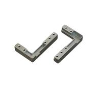 Lot de 2/4 charnières de porte dissimulées - Supports d'angle - Charnière d'armoire - Fixation supérieure et inférieure - Cadre en aluminium réglable