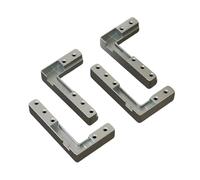 Lot de 2/4 charnières de porte dissimulées - Supports d'angle - Charnière d'armoire - Fixation supérieure et inférieure - Cadre en aluminium réglable