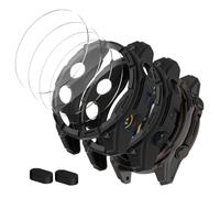 Lot de 2 + 4 coques avec protecteur d'écran en verre trempé compatible avec Garmin Fenix 8 47 mm, pare-chocs en TPU pour Garmin Fenix 8 AMOLED 47 mm, Pas de métal