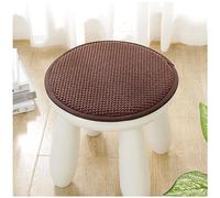 Lot de 2/4 coussins de chaise ronds antidérapants - Coussins de siège de couleur unie avec attaches élastiques pour petits tabourets et chaises en rotin - Café, 40 x 40 cm