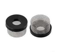Lot de 2/4 filtres aérateurs en maille, 14 fils, en acier inoxydable pour pompe de vivier de vie, filtrage efficace des particules et aération, construction pour la pêche en mer (2 pièces)