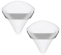 Lot de 2/4 houppettes triangulaires pour poudre pressée, réglage en velours avec sangle, réutilisable, humide, sec, double usage, pour le nettoyage du visage, les cosmétiques, le nettoyage et le