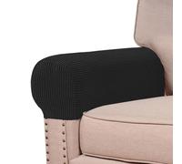 Lot de 2/4 housses d'accoudoirs, élastiques pour fauteuils, antidérapant, protection pour canapé pour meubles de chaises, canapé, universel couvre-accoudoir canapé