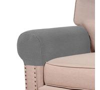 Lot de 2/4 housses d'accoudoirs, élastiques pour fauteuils, antidérapant, protection pour canapé pour meubles de chaises, canapé, universel couvre-accoudoir canapé