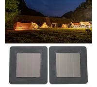 Lot de 2/4 lanternes solaires de rechange, pièces de rechange pour lanternes solaires à suspendre d'extérieur, lampes de table, lanternes solaires carrées étanches (2 pièces)