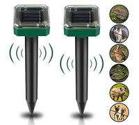 Lot de 2/4 répulsifs solaires Anti-Taupes : IP65 étanche Répulsif Solaire Contre Les campagnols, Répulsif à ultrasons pour la répulsif Contre Les Taupes, Lutte Contre Les parasites pour Le Jardin (2)