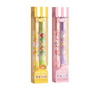 Lot de 2/4 stylos à encre gel rétractables à perles noires à séchage rapide pour écrire, journal, bureau, outil d'écriture sur le thème de la nourriture