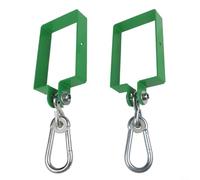 Lot de 2/4 supports de balançoire en métal vert de 14 x 9,6 cm pour bois de poutre de 10 x 15,2 cm, accessoires de balançoire de jardin avec crochets (2 pièces)