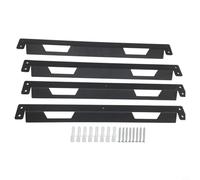 Lot de 2/4 supports muraux en métal pour boîtes à outils Stacktech, pinces de montage robustes en fer noir pour atelier, garage et établi (4 pièces)