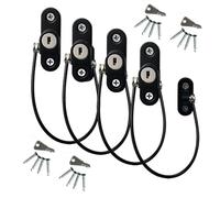 Lot de 2/4 verrous de sécurité pour fenêtre et porte, entrebâilleur de sécurité pour enfants et bébés, accessoires de sécurité ménagers en acier inoxydable noir et blanc (noir 4 pièces)