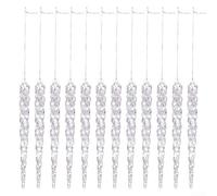 Lot de 2 436 stalactites en acrylique à suspendre pour sapin de Noël et lieux de vacances - Construction en acrylique solide pour réutilisation (A)