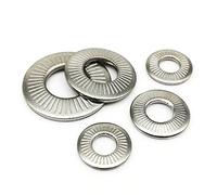 Lot de 2/5/10/25/50 rondelles à ressort à disque M3-M16 - Rondelles de blocage dentelées en acier inoxydable 304, joint élastique(10pcs M8)