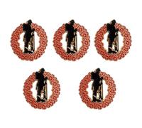 Lot de 2/5 badges en émail pour le jour du Souvenir Soldat vétéran Coquelicot rouge Lest We Forget Broche Cadeaux souvenirs, 5 Pcs, Métal